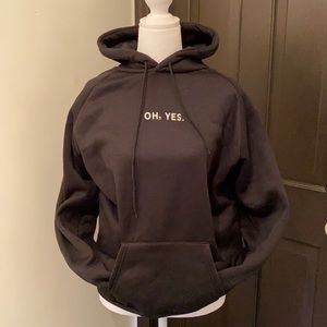 Black “Oh Yes” Hoodie